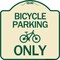 Signmission Bicycle Parking Only With Graphic Heavy-Gauge Aluminum Architectural Sign, 18" x 18", TG-1818-24320 A-DES-TG-1818-24320 - alternate 1